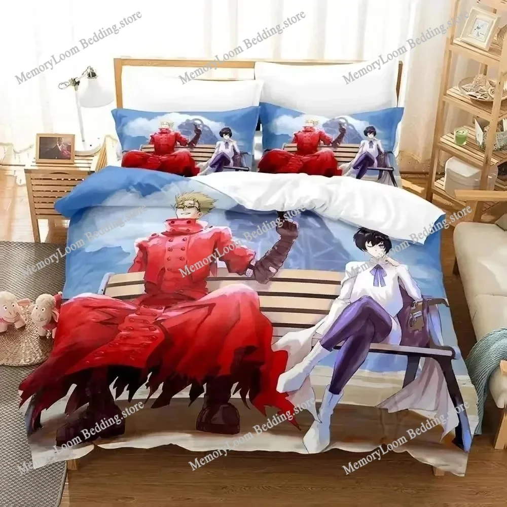 

Anime TRIGUN STAMPEDE Bedding Set Duvet Cover Bed Set Quilt Cover Pillowcase Comforter king Queen Size Boys Adult Bedding