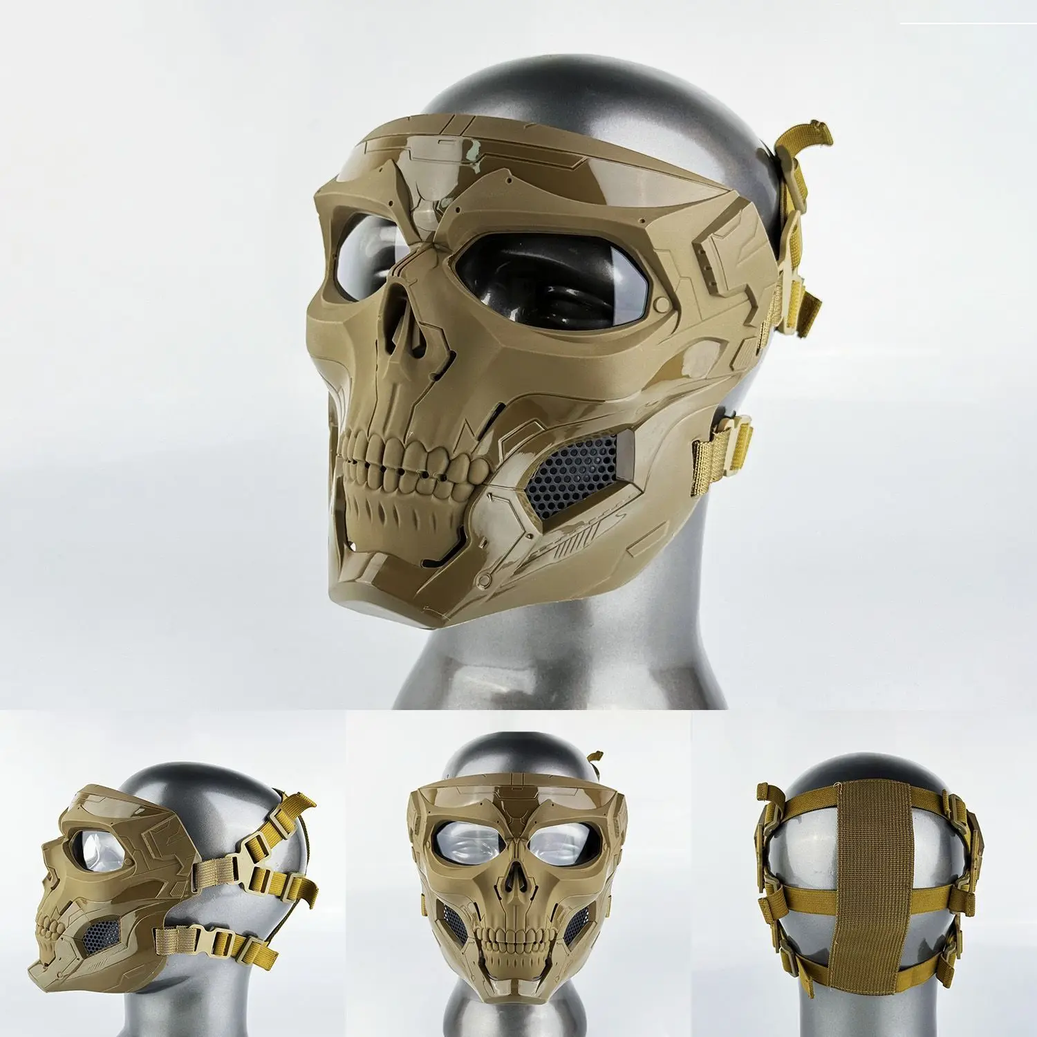 

Тактическая маска-череп для защиты лица, для езды на мотоцикле, страйкбола, пейнтбола, игр в CS, Хэллоуина, косплея