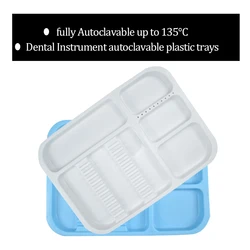 Dental Split Segregated Placed Trays 135 Degree Autoclavable Storage Tweezers Instruments Trays Clinic Lab Equipment