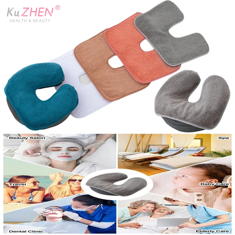 

1*Coral Fleece Head Pad Towels U-Shaped Facial Pillow Covers Thickened Headrest Cushion Facial Care Beauty SPA Massage Supplies
