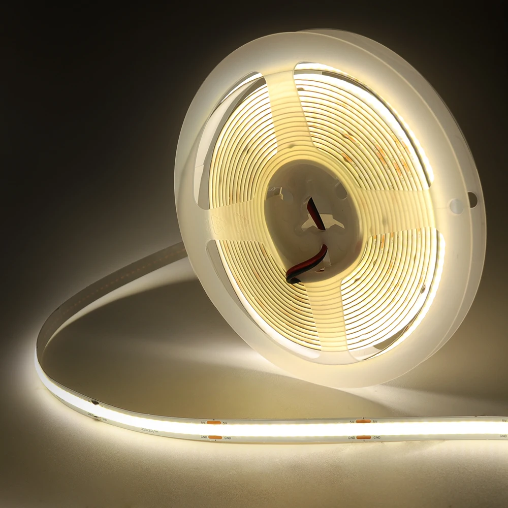 5 V USB COB Led Streifen Licht 320 Leds/M Weiß/Rot/Grün/Blau/eisblau/Rosa PCB 3 MM 5 MM 8 MM Flexible Band Nacht Lampe TV Hintergrundbeleuchtung