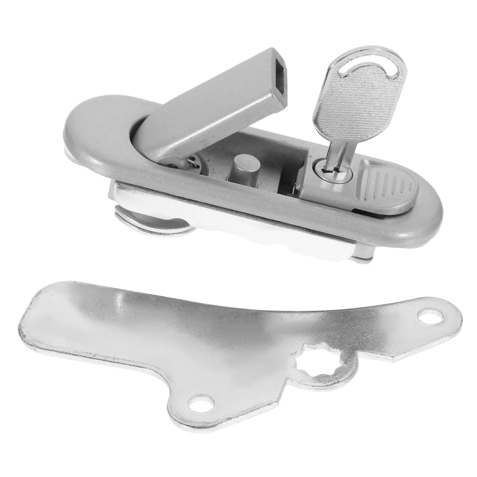 1 Buah Kunci Pintu Kabinet Listrik Kunci Cam Datar Paduan Seng Banyak Digunakan untuk Kabinet Jaringan Kotak Elektronik Meteran