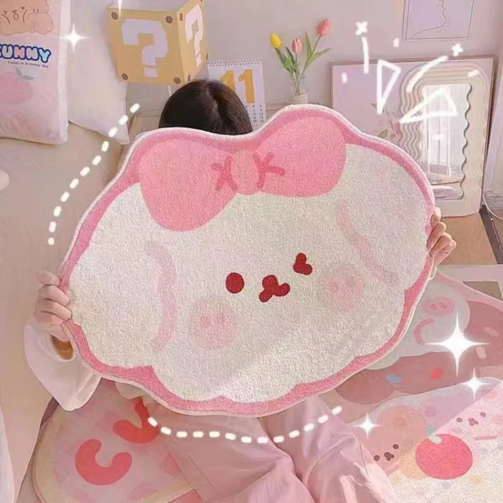 Fashion Cartoon Imitation Cashmere Carpet Absorbent Safety Bed Blanket Non-Slip Soft Floor Mat Home Decor