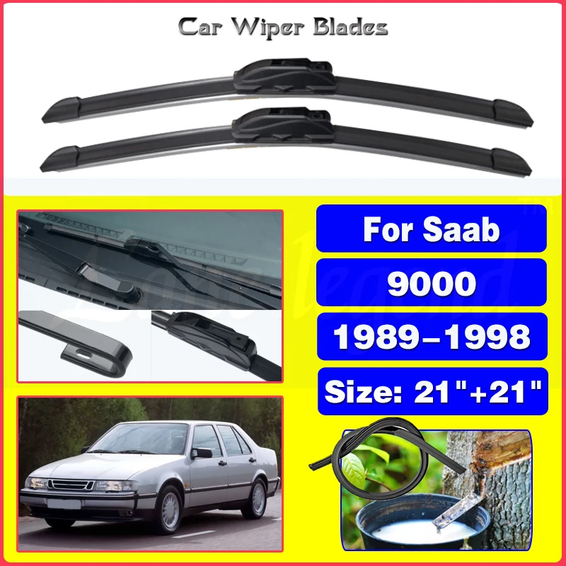 

Wiper Front Wiper Blades For SAAB 9000 1989 - 1998 Windshield Windscreen Clean Window Car Rain Brushes 21"+21" Car Accessories