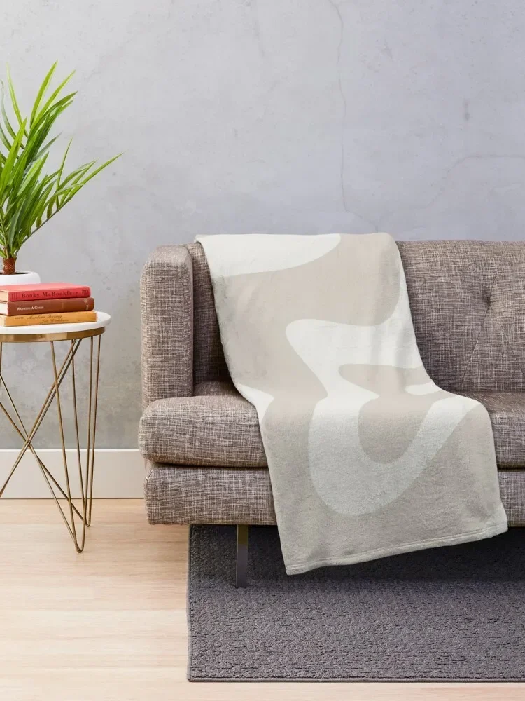 Liquid Swirl Contemporary Abstract Pattern in Mushroom Cream Throw Blanket Blankets For Sofas Thins Blankets