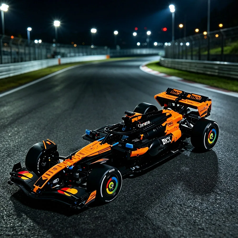 

1675Pcs Technical 1:8 Orange Racing Car Building Blocks, Assembly Toy, Holiday Gift for Kids