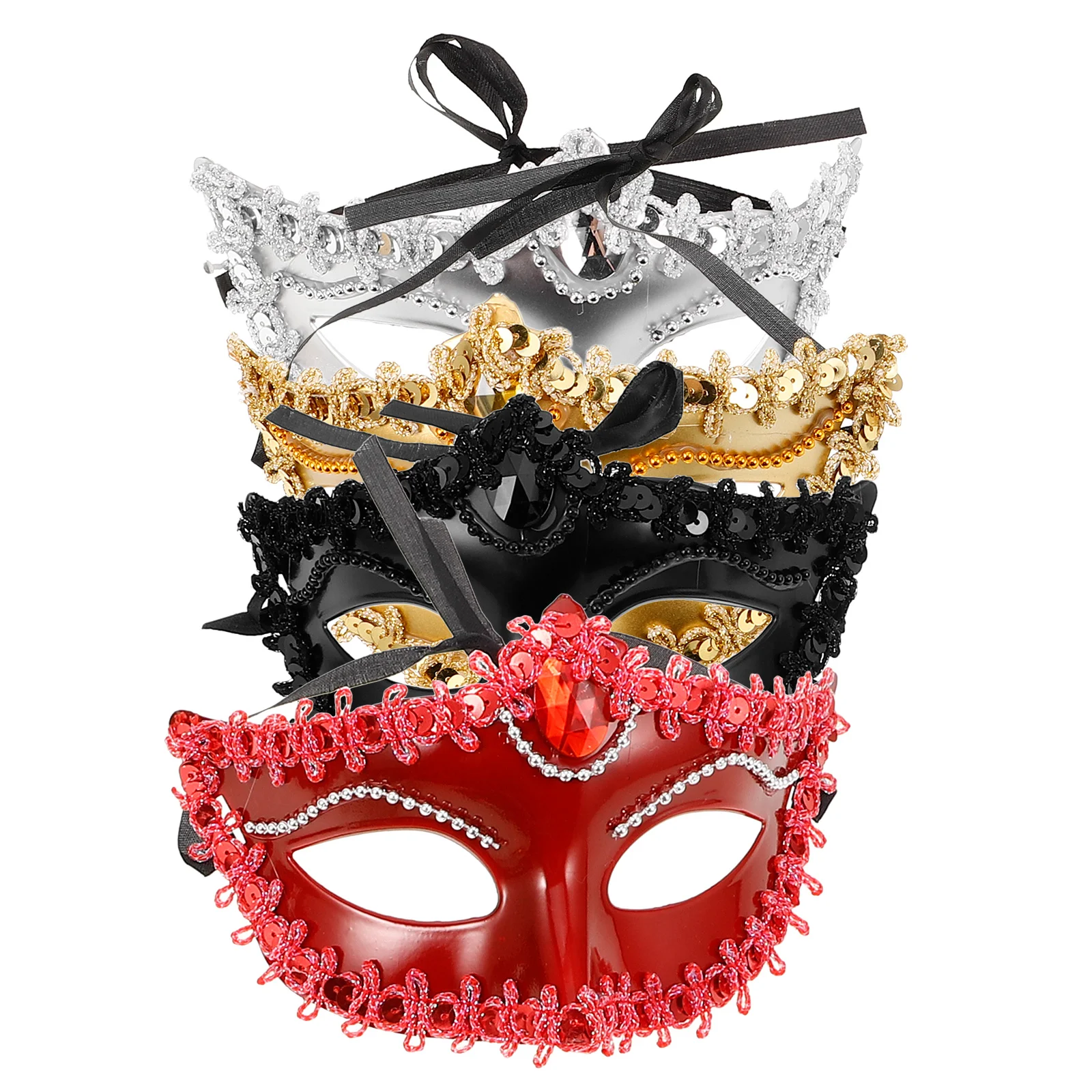 4 Pcs Children\'s Mask Masquerade Masks Party Photography Prop Halloween Cosplay