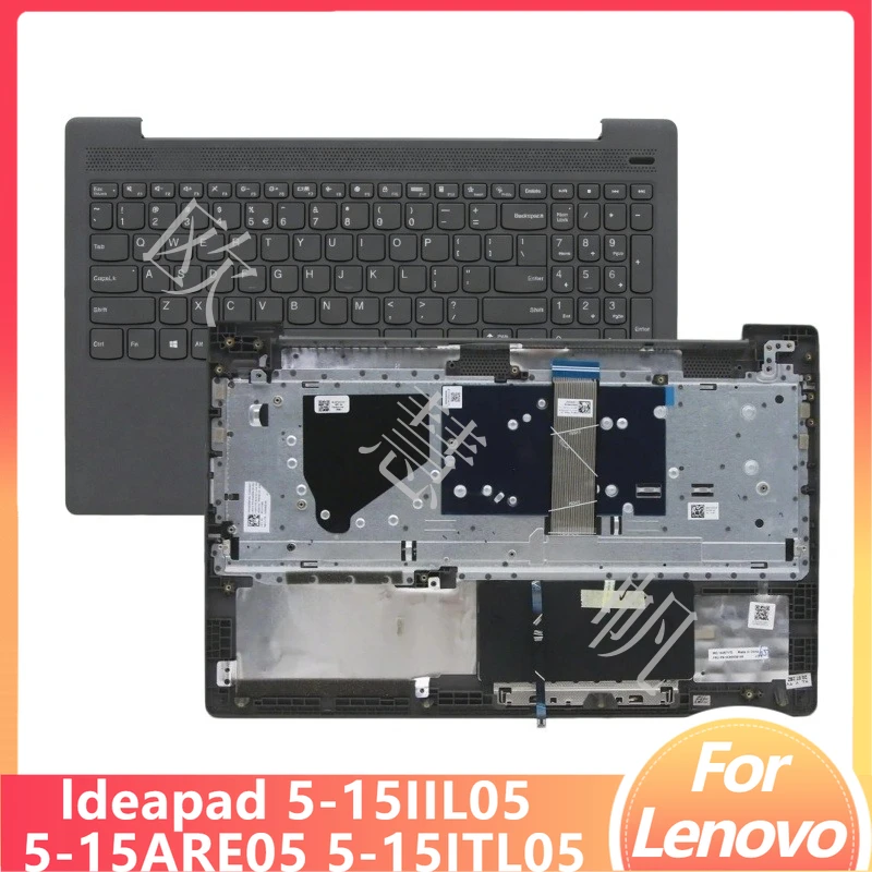M New for Lenovo Ldeapad 5-15IIL05 5-15ARE05 5-15ITL05 Laptop Palmrest with Backlit US Keyboard (Dark Gray) 5CB0X56148 15.6