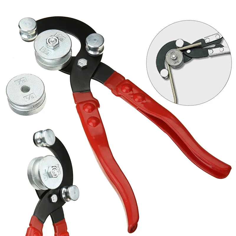 Pipe Bending Tool Steel Brake Bender Fuel Line Professional Spring Hand Tools Ratchet Wrench Set Wire Loom Tubing Bending Tool