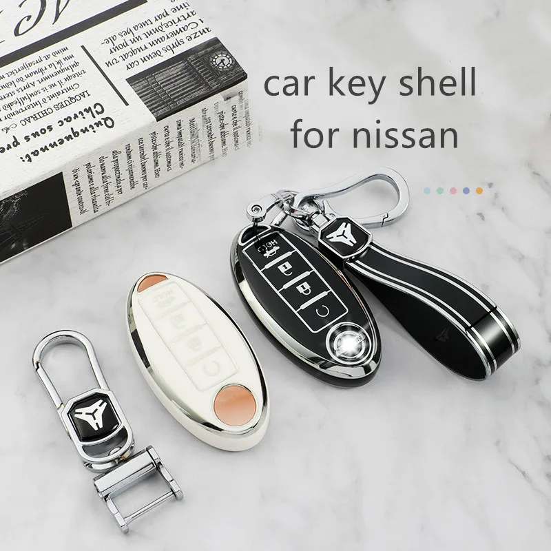 

TPU Car Key Case for Nissan Sentra Leaf Rogue Sunny Versa Patrol X-Trail GT-R Infiniti 4 Button Smart Remote Fob Protector Cover