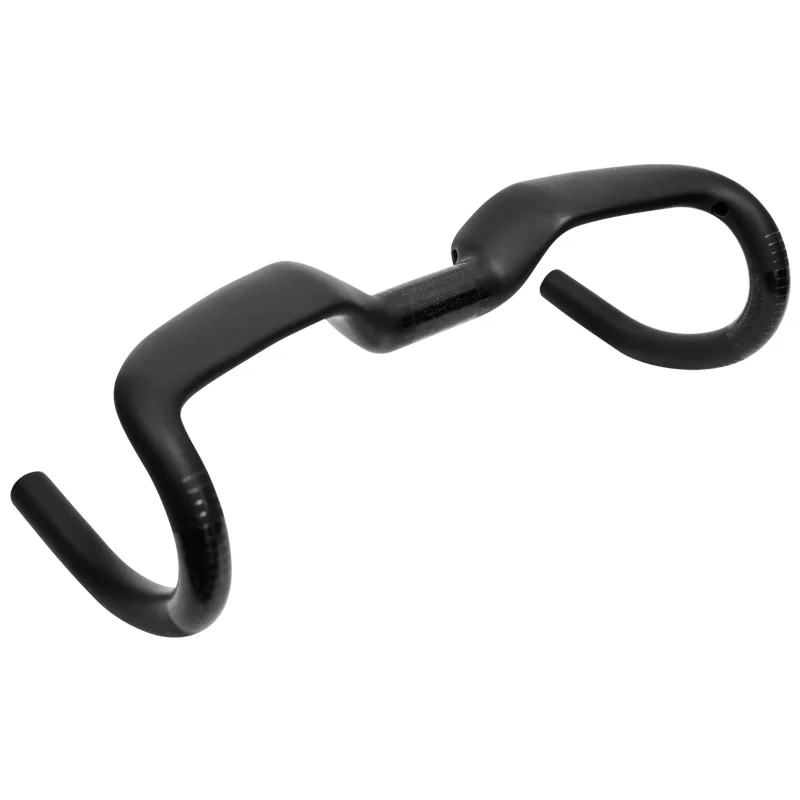 Newest TEMANI Black Logo Road Bike Matt UD Full Carbon Fiber Bicycle Handlebar Upraise Bent bar Internal Cables 31.8x400-440mm
