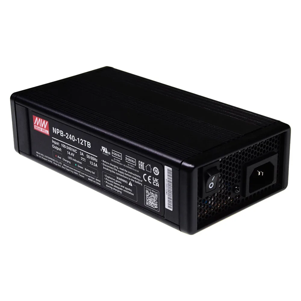 Meanwell NPB-2400-12, 205.2W, 13.5A, 14.4V, ampla gama de saídas, carregador miniatura