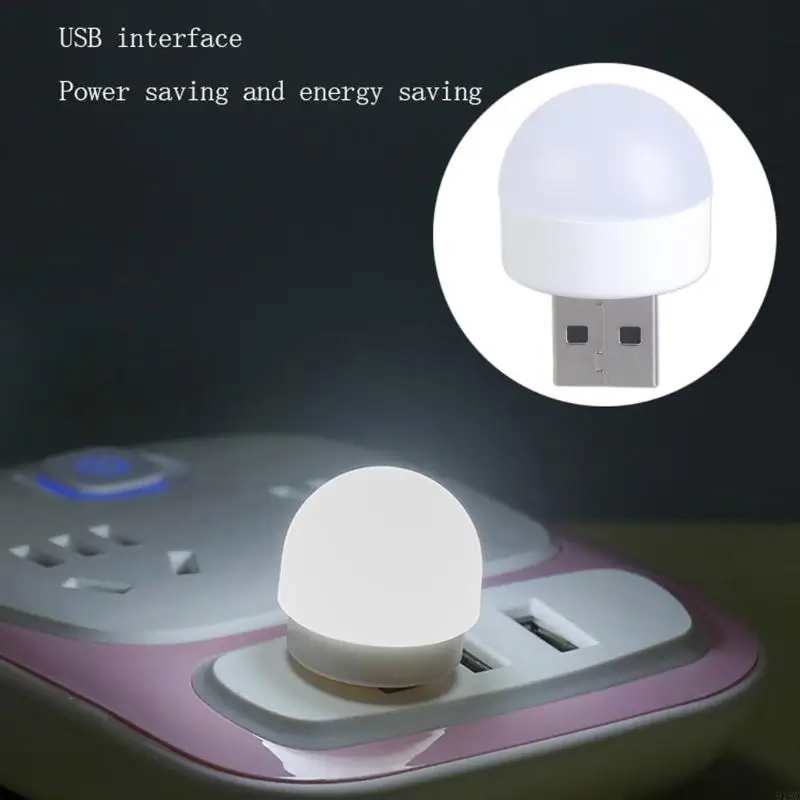 Mini Lámpara lectura LED 918C, luz bonita, lámpara redonda USB para protección ojos, lámpara móvil para mesita