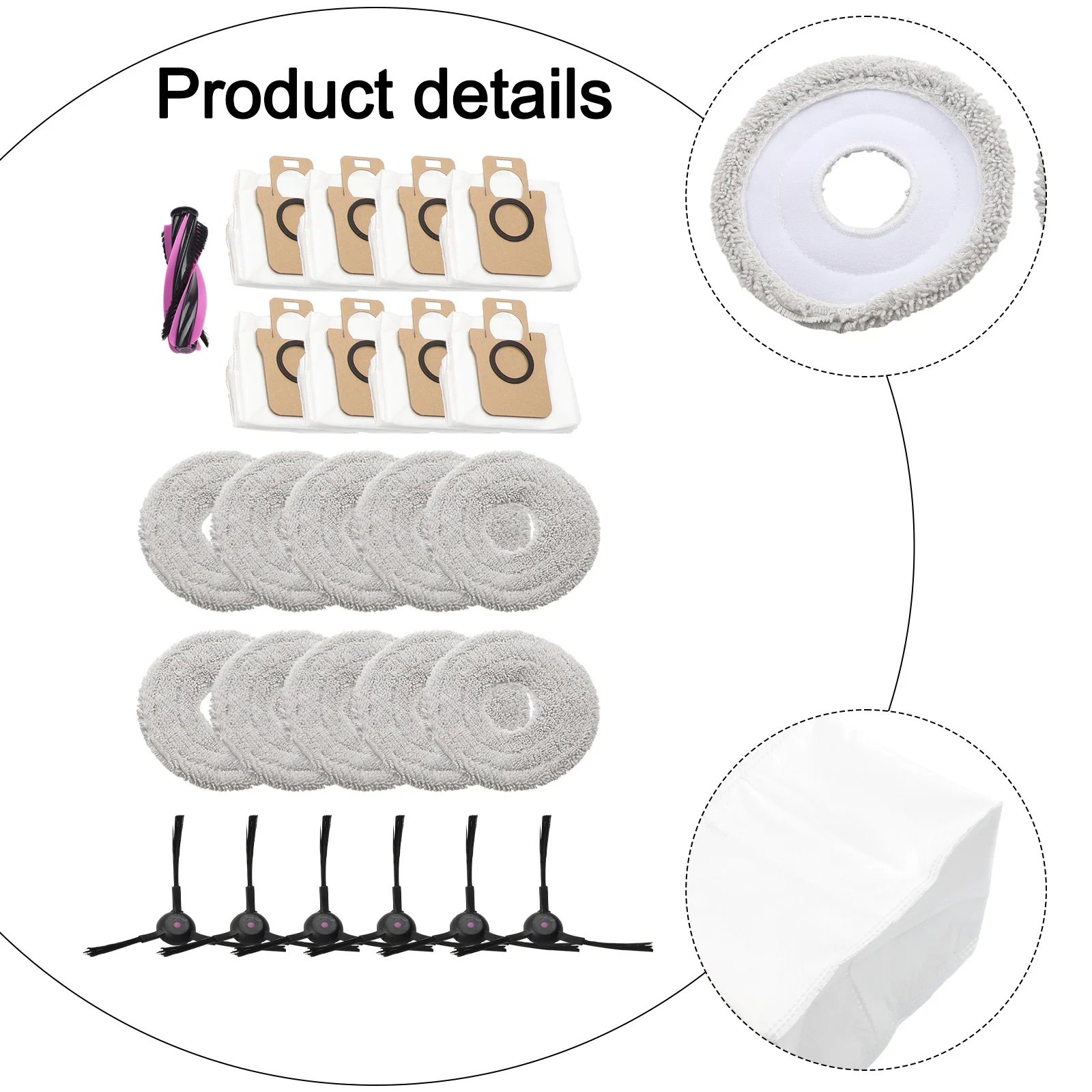 Cleaning Brushes Robot Vacuum Spare Parts Efficient Mopping Solution Easy Installation Process For Robot Vacuum Cleaners