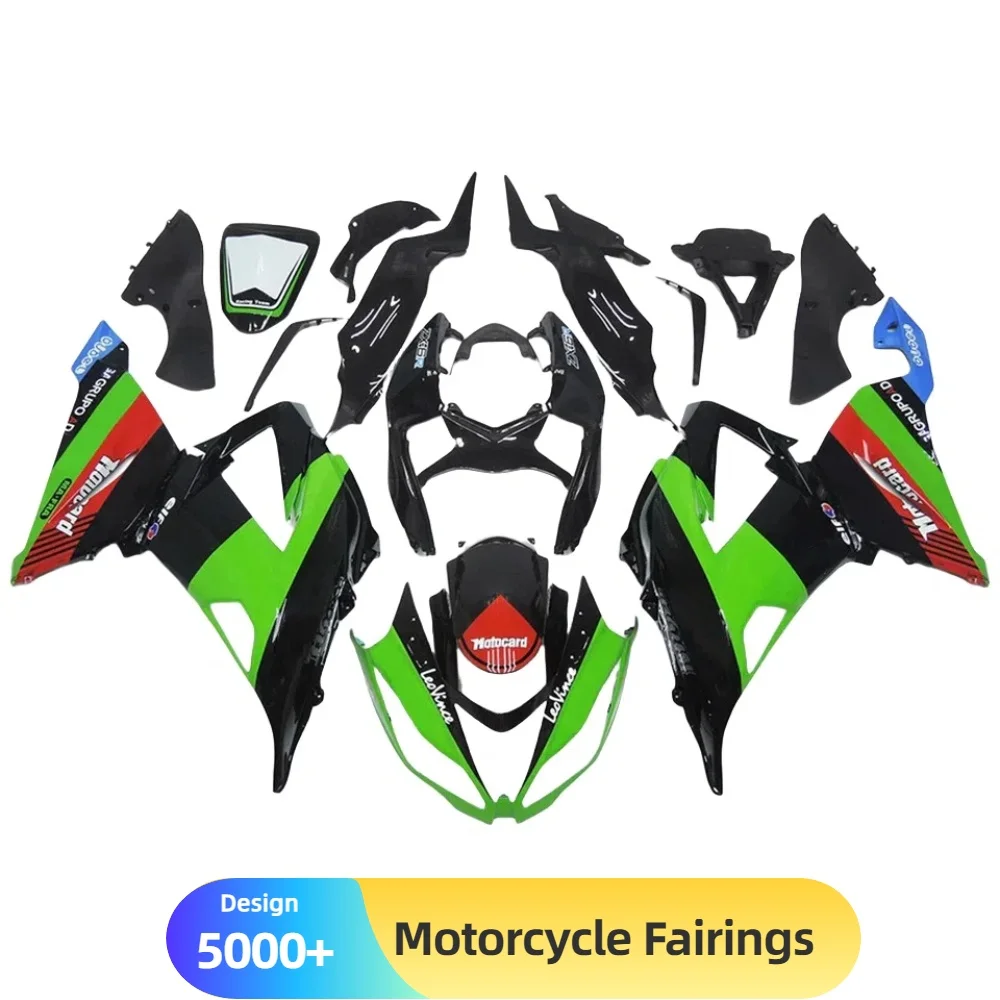 Full Set Fairing System for KAWASAKI ZX6R 2013-2018 with ABS Technology Providing Perfect Fit Bodywork