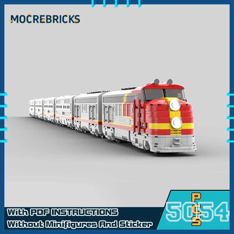 

MOC городской железнодорожный пассажирский поезд, набор моделей, DIY строительные блоки, сборка, технология, кирпичи, игрушки для детей, рождественские подарки