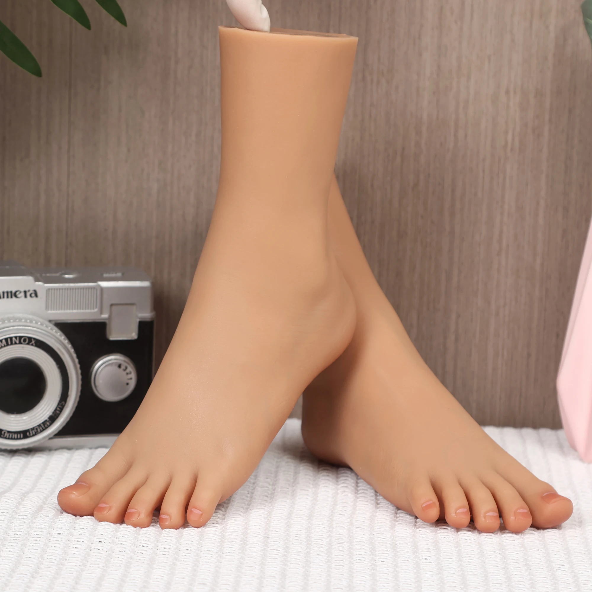 Fake Nail Practice Foot Silicone Foot Model Mannequin Small Feet Fetish For Footjob Manicure Shoes Jewelry Display ZH2800-C3