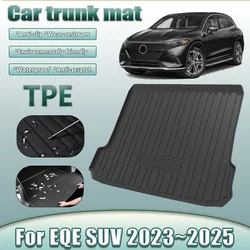 Black Car Trunk Mat For Mercedes-Benz EQE Accessories SUV X294 2023 2024 2025 Anti-dirty Waterproof TPE Material Rubber Pad Mats