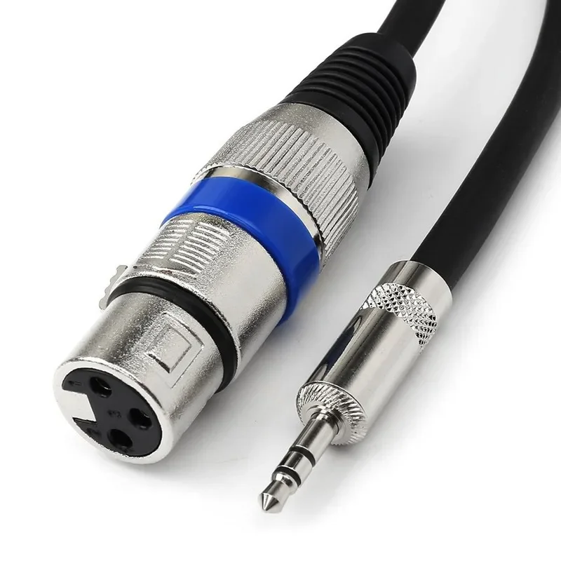 Cable de Audio XLR de 3 pines, Cable de micrófono de 3,5mm, 3,5 giros, XLR macho/hembra, Cable mezclador de 3,5 giros