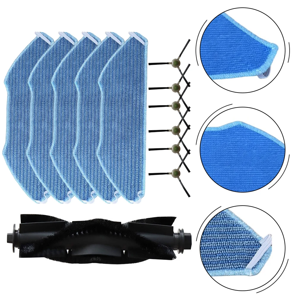 

12-Piece Main And Side Brush Filter Mop Kit For Lefant M1/M2/M2 Pro/M2S/M2S Pro/M2 Plus/U180 OKP/K8 Vacuum Cleaners