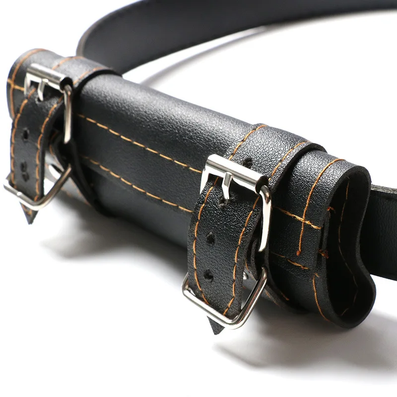 Demon Samurai Knight Slayer Anime role play Nezuko white Waist Belt PU Leather Knife holder Belt Single Sword Buckle holdingBelt view 5