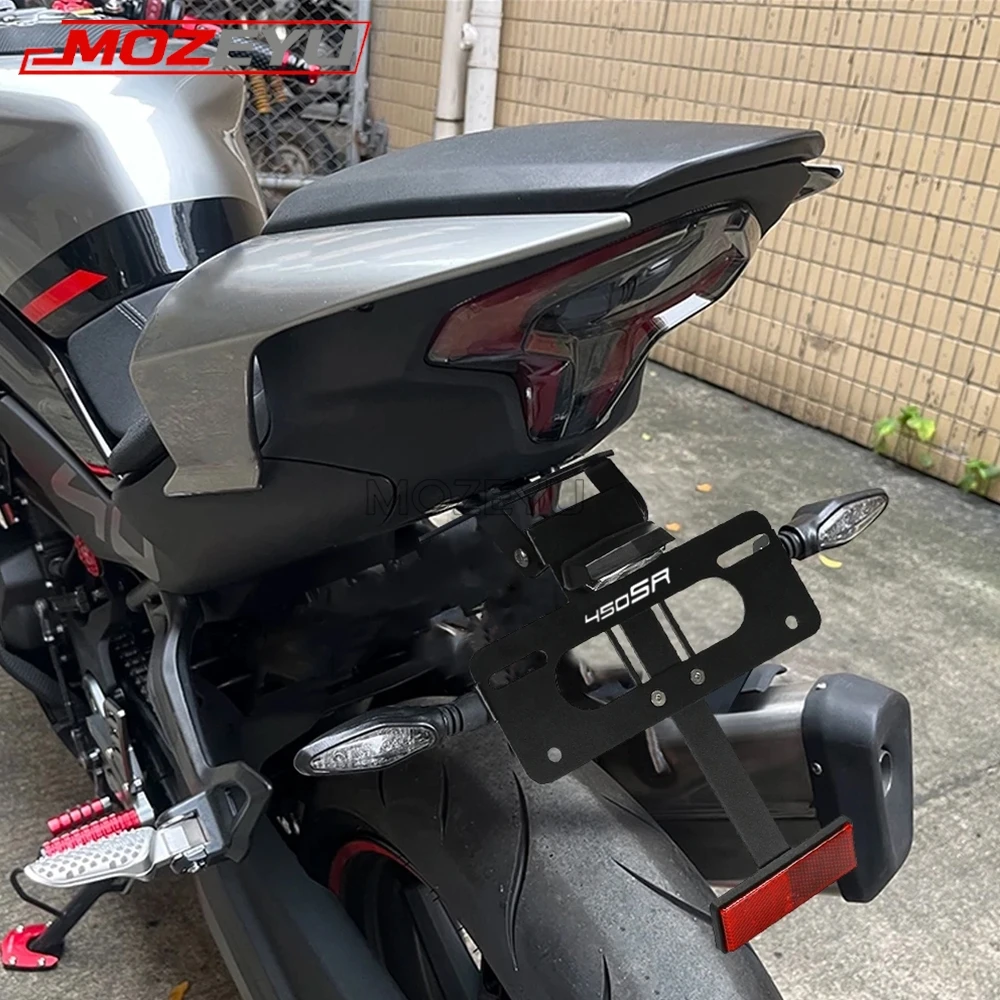 

2023 2024 250/300 SR License Plate Holder Fender Eliminator Tail Tidy LED Light FOR CFMOTO 450NK 450 NK 2022-2025 300SR 250SR