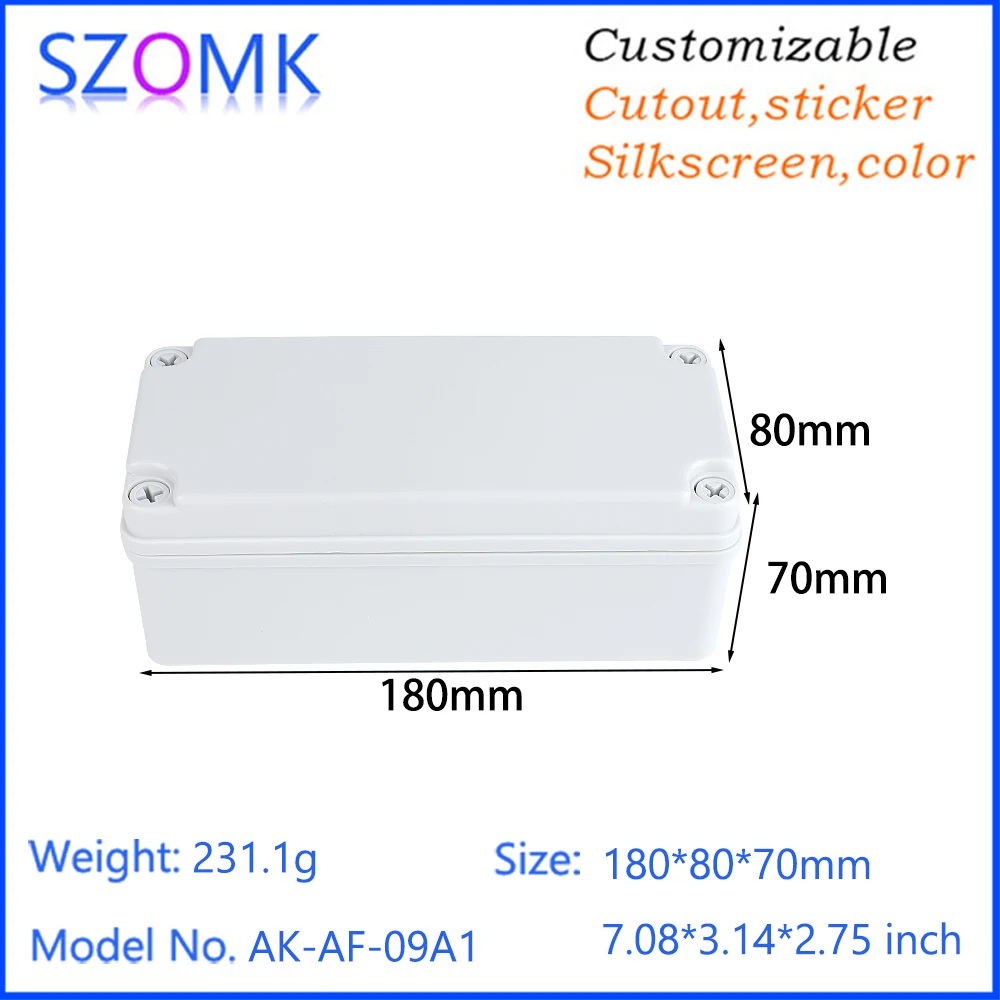 

180x80x70 мм Abs серый пыленепроницаемый Ip67 герметичный корпус чехол Diy распределительная коробка пластиковый корпус под заказ
