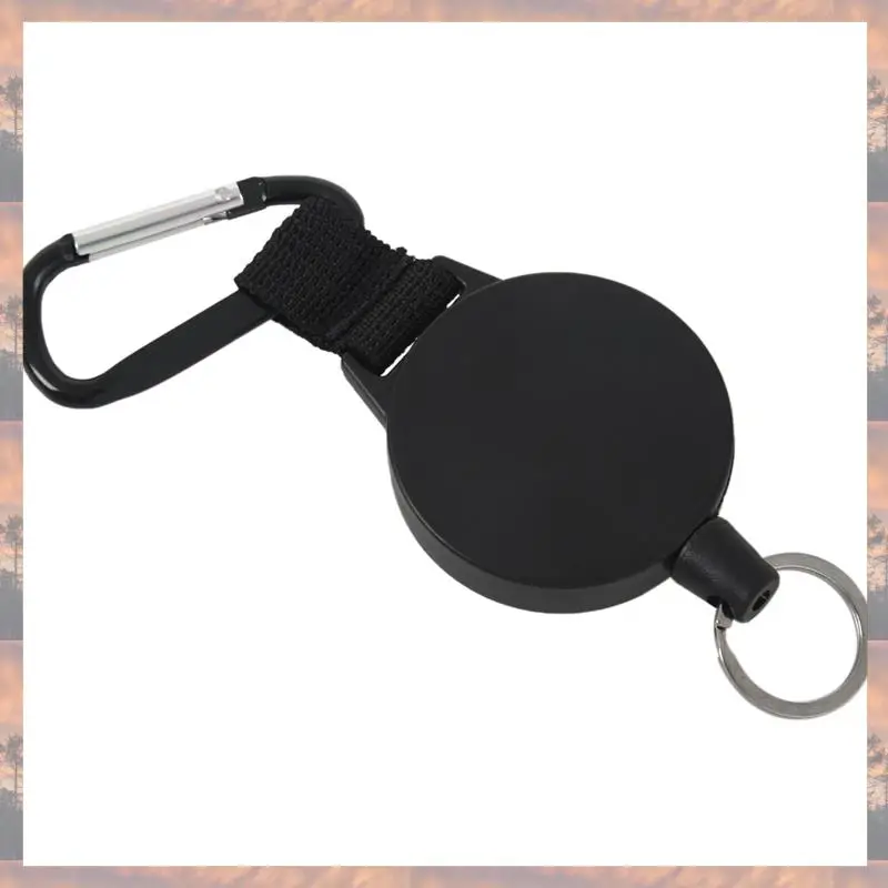N75R-10X Heavy Duty Retractable Key Chain & Badge Reel Holder Carabiner Clip - Swivel-Back Extractable - Great