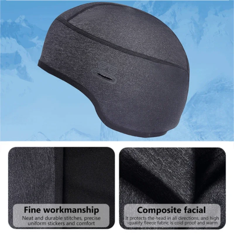 Single sided waterproof bicycle motorcycle winter cycling small hat, safety helmet, helmet lining, warm sports hat