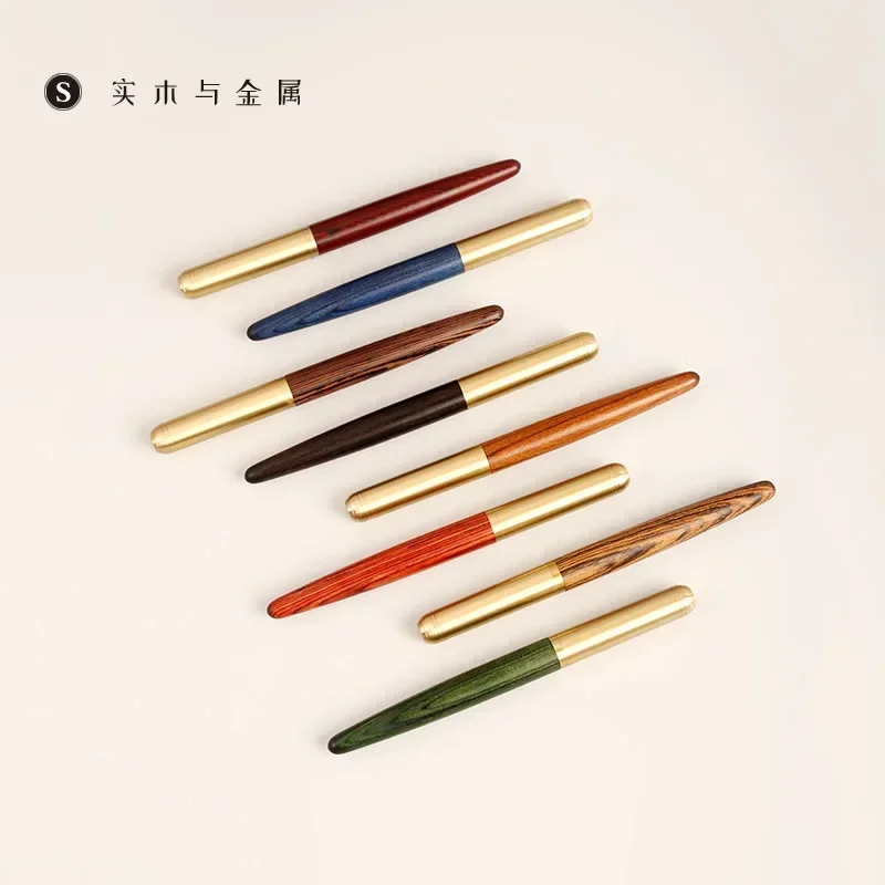 

5 шт., латунная сумка с чернилами из сандалового дерева, набор ручек для студентов, креативный подарок, ручка для подписи