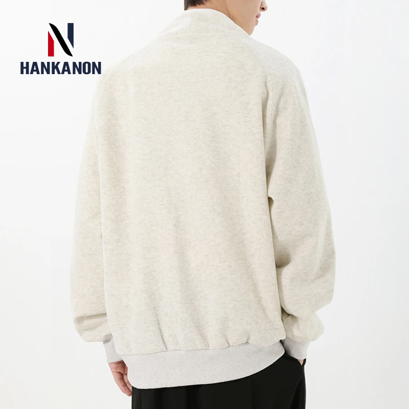 61.9% high-quality men's V-neck sweater made of cotton, unisex, daily loose casual solid color cardigan T-shirt.Oversized