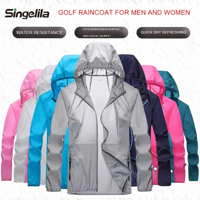 

The Singelila 2024 New Golf Ultralight Raincoat for Men and Women Is A Lightweight Outdoor Windbreak and Waterproof Raincoat