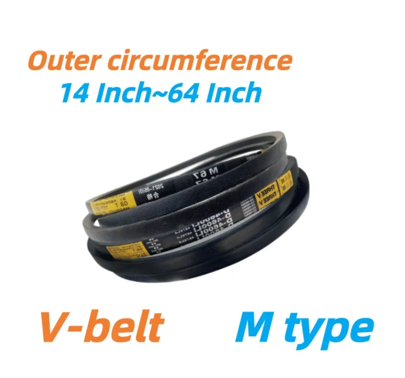 M Type Rubber V-belt M14-M64 Driving Belt For Bench Drill Packing Machine Transmission Drive Belt M14 M16 M17 M18 M19-M64