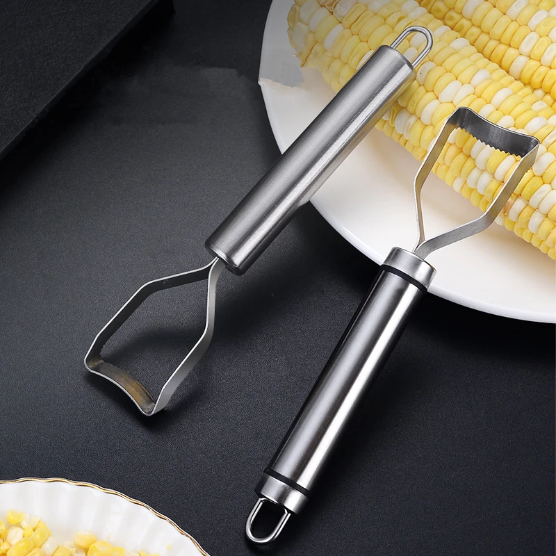 Stainless Steel Corn Planer Hand-held Corn Thresher Stripper Household Manual Threshing Serrated Knife Kitchen Vegetable Tools