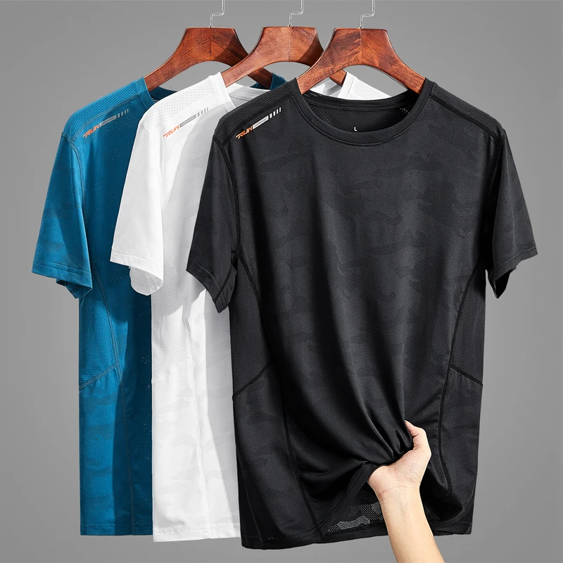 

Ice Silk T Shirts Male 6xl 7xl 8xl 9xl Short Sleeve Tshirt Oversized Men Summer Cool Quick Dry T-shirt Men's Sporting Clothing