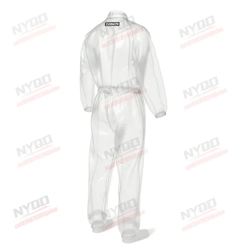 ZUOLOYA Motorcycle Racing Raincoat Transparent Soft Waterproof Dustproof Mens and Women's Integrated Zipper Lightweight Raincoat - view 4