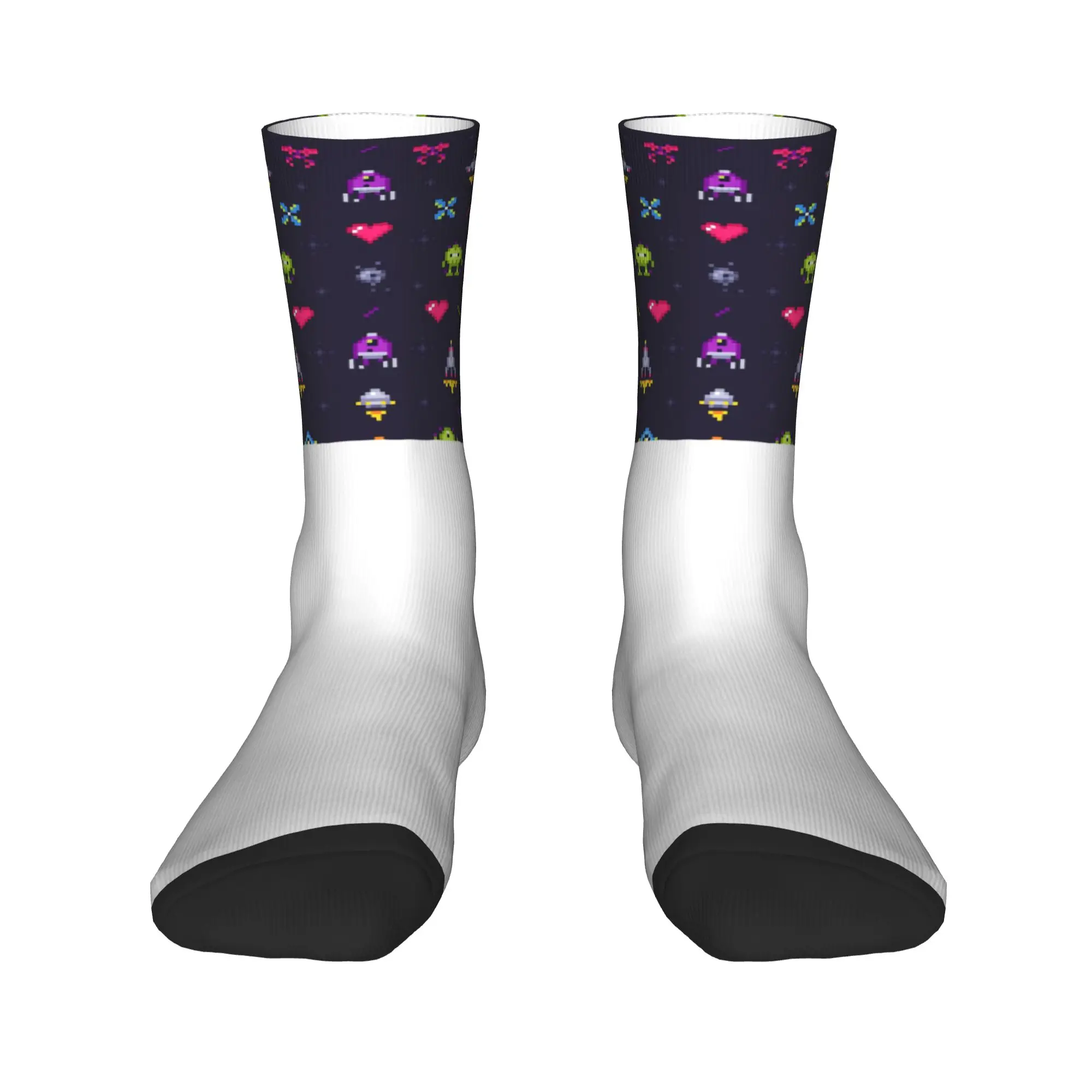 Space Invaders Stockings  Design Casual Socks Spring Anti-Slip Socks Unisex Men Outdoor Sports Soft Socks