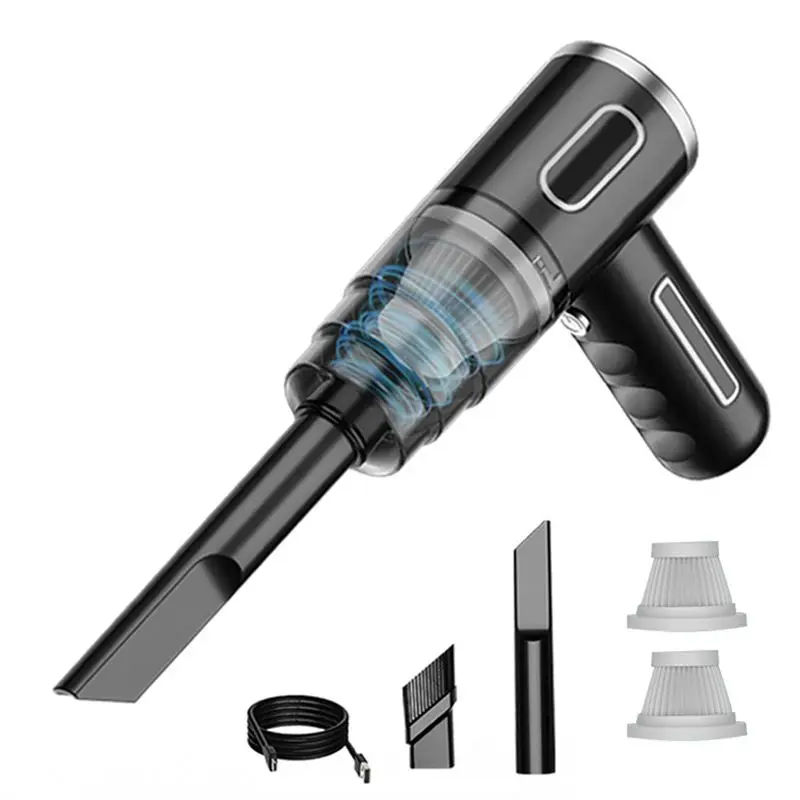 #05J Car Vacuum Cleaner Cordless Handheld Vacuum Home Car Dual Use Black,cordless vacuum cleaner small,(plastic)