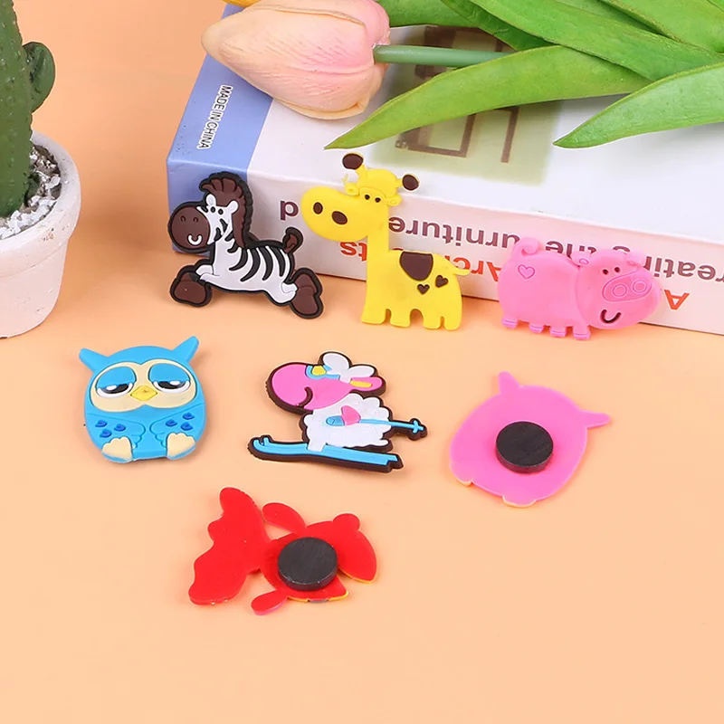 1Pcs Silicone Cartoon Animal Fridge Stickers Magnets Whiteboard Sticker Refrigerator Magnets Kids Gifts Home Decoration