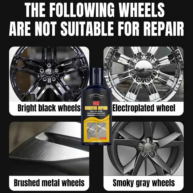 120 مللي العالمي للدراجات النارية محور عجلات طقم تصليح-سبائك فقي خدش ارتداء إصلاح لصق ، كريم واقي مضاد للأكسدة ، حافة بولي #4