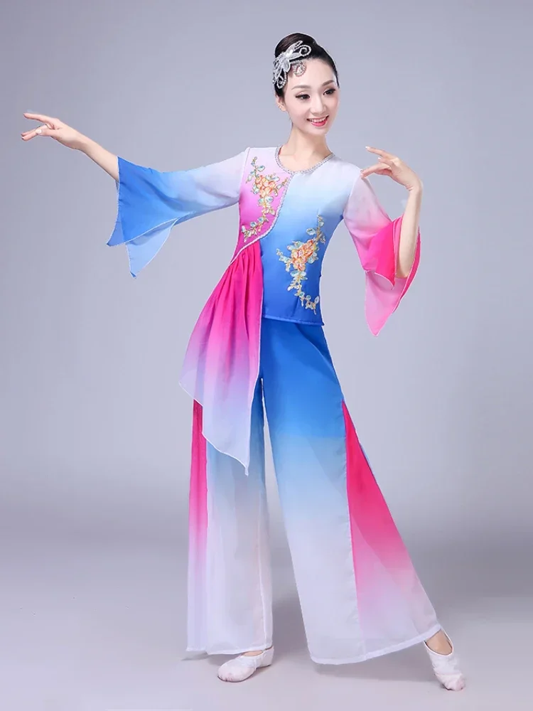 Women's National Square Dance Clothes Ancient Chinese Traditional Clothing Chinese Style Hanfu Classical Yangko Dance Costumes