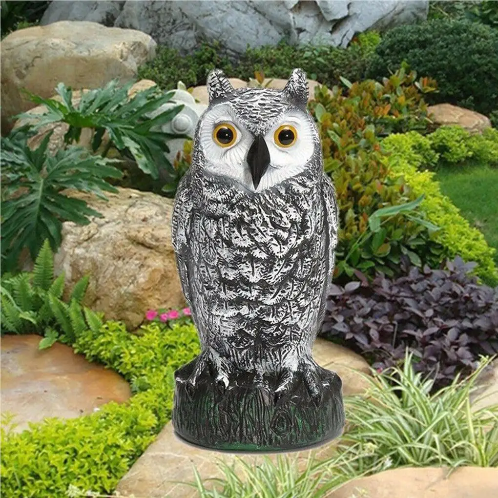 Owl Decoy Hunting Deterrent Pigeon Straight Head Scarecrow Pest Control