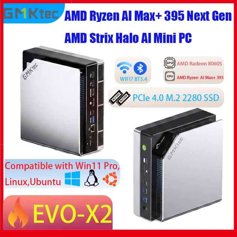 GMKtec AI Mini PC Ryzen Al Max+395 128GB 2TB SSD