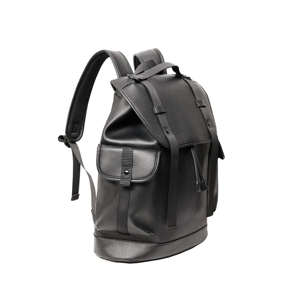 Modischer Herrenrucksack, Markendesign, Klappenrucksack für Männer, große Kapazität, Reisetasche, luxuriöser Leder-Laptop-Rucksack, Herrenhandtasche – Detail 5