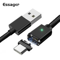 Essager Magnetic Micro USB Cable For Xiaomi Mi Fast Charging Data Wire Cord Magnet Charger USB Type C 2m Phone Cable