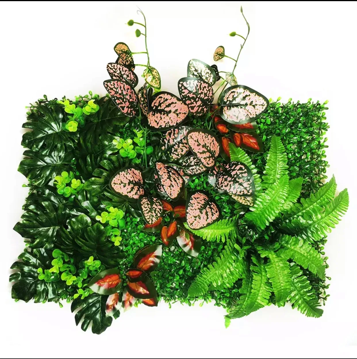 Artificial Plant Grass Wall Panel With  40 * 60CM Green Background Suitable For Outdoor Indoor Garden And Home Green Decoration