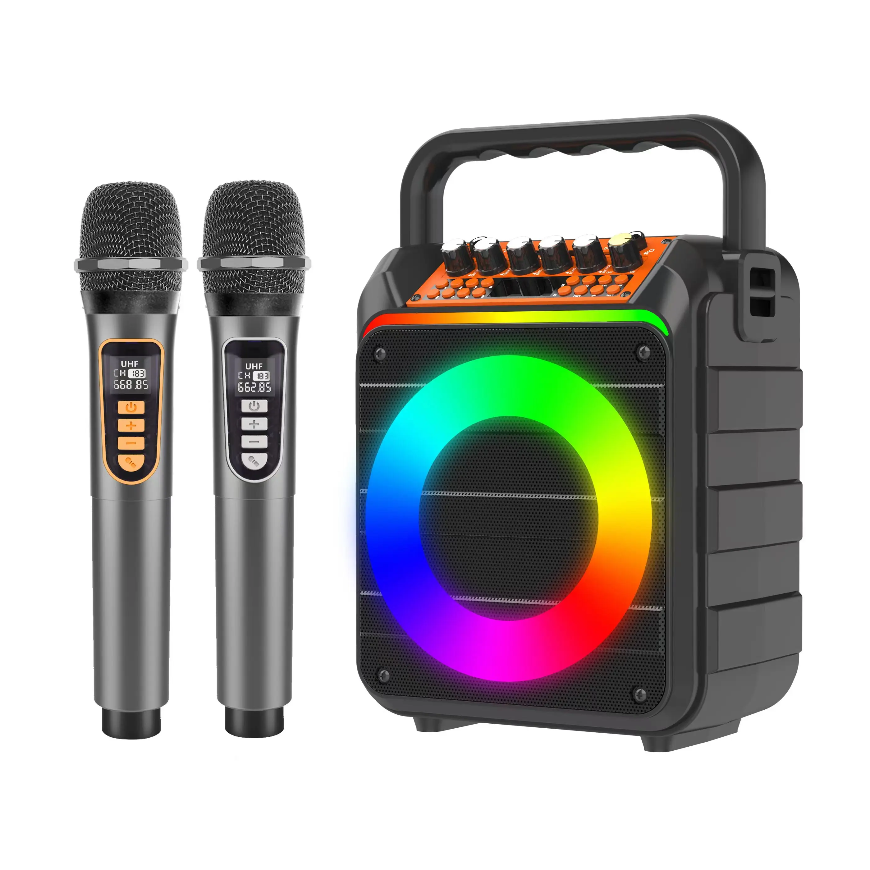 Alto-falante barato da máquina de karaokê e alto-falante do karaokê do microfone com microfone sem fio