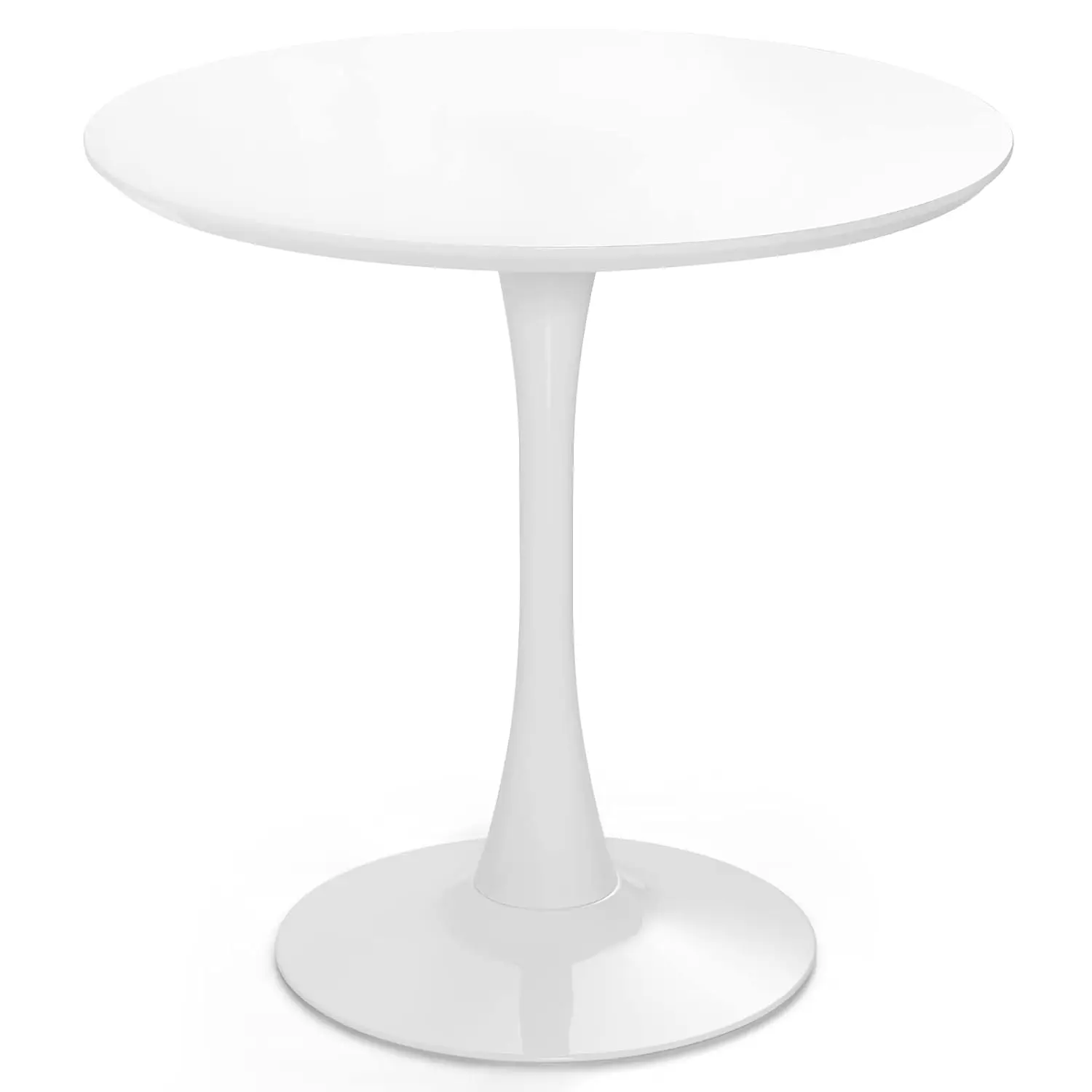 White Round Dining Table, 32-inches Modern Tulip Kitchen Table With 0.9” Thickened Tabletop & Sturdy Metal, Customized