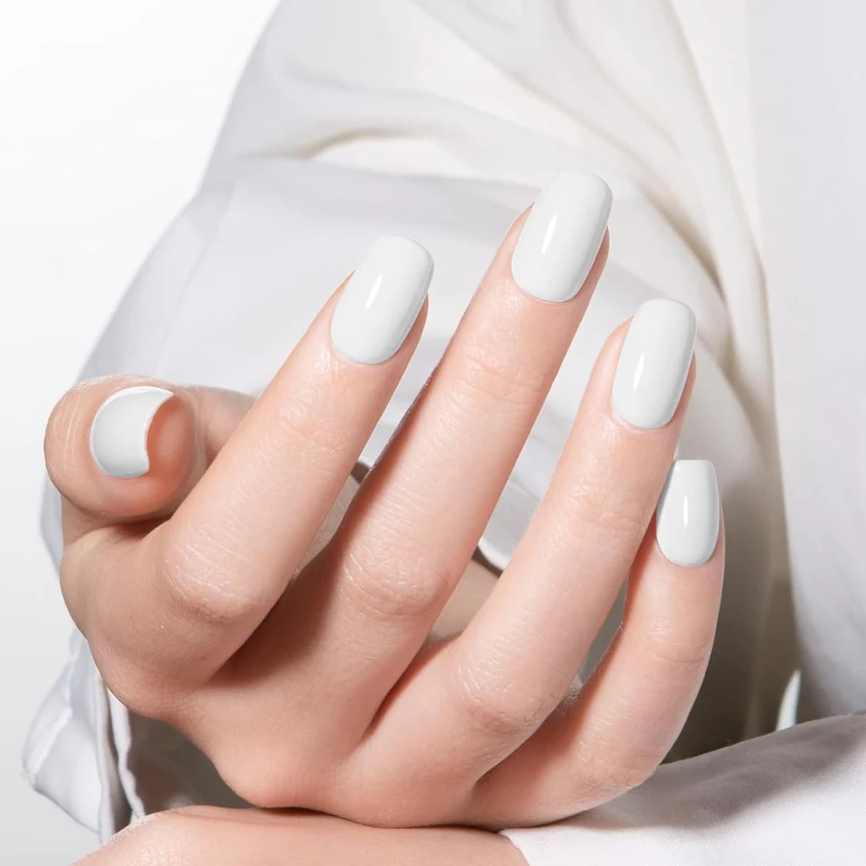 Esmalte en gel blanco 15ml sin complicaciones, extensión francesa, requiere lámpara UV LED, manicura francesa, suministros, arte de uñas 5