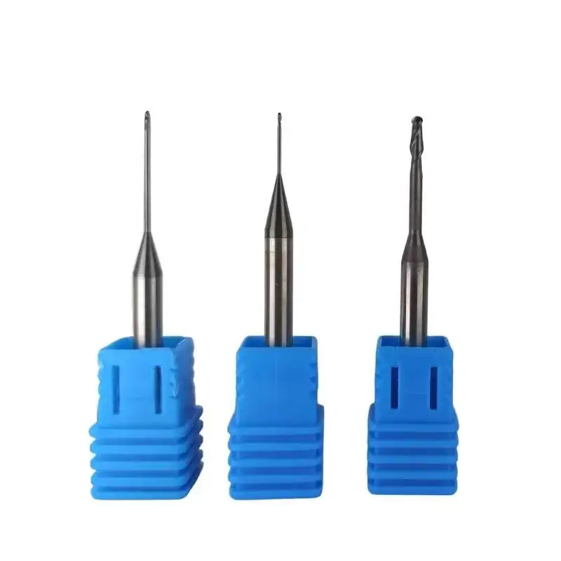 Dental Milling Burs For Roland DWX 52D Zirconia PMMA Grinding D4 Shank DC/NC Diamond Coating Diameter 2.0/1.0/0.6mm Drills